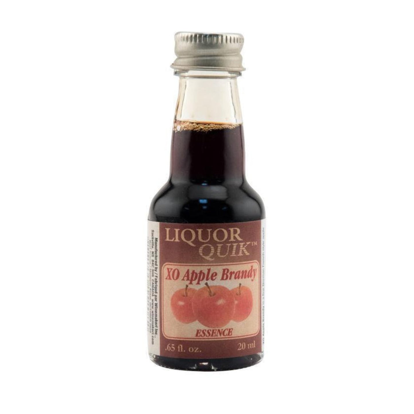 Liquor Quik XO Apple Brandy essence, 20 mL bottle