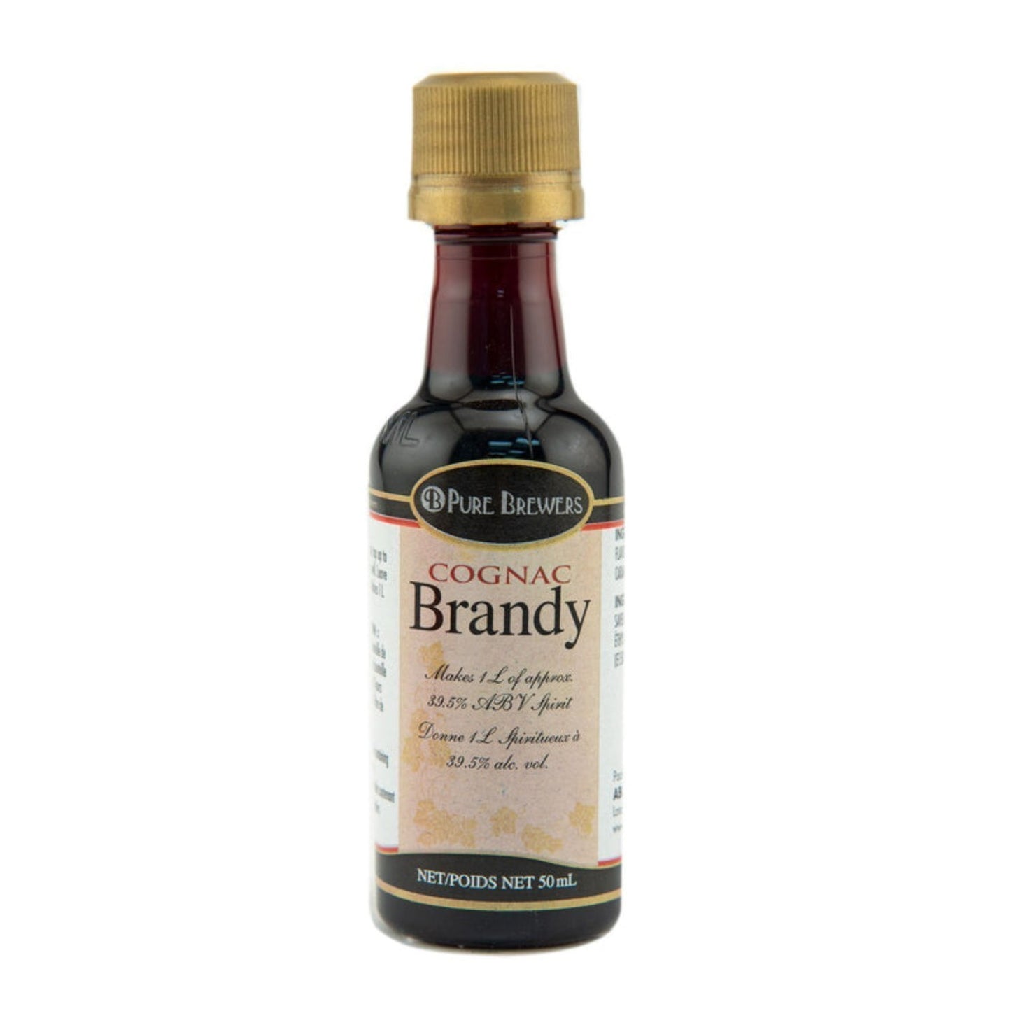 Pure Brewers Cognac Brandy essence, 50 mL bottle