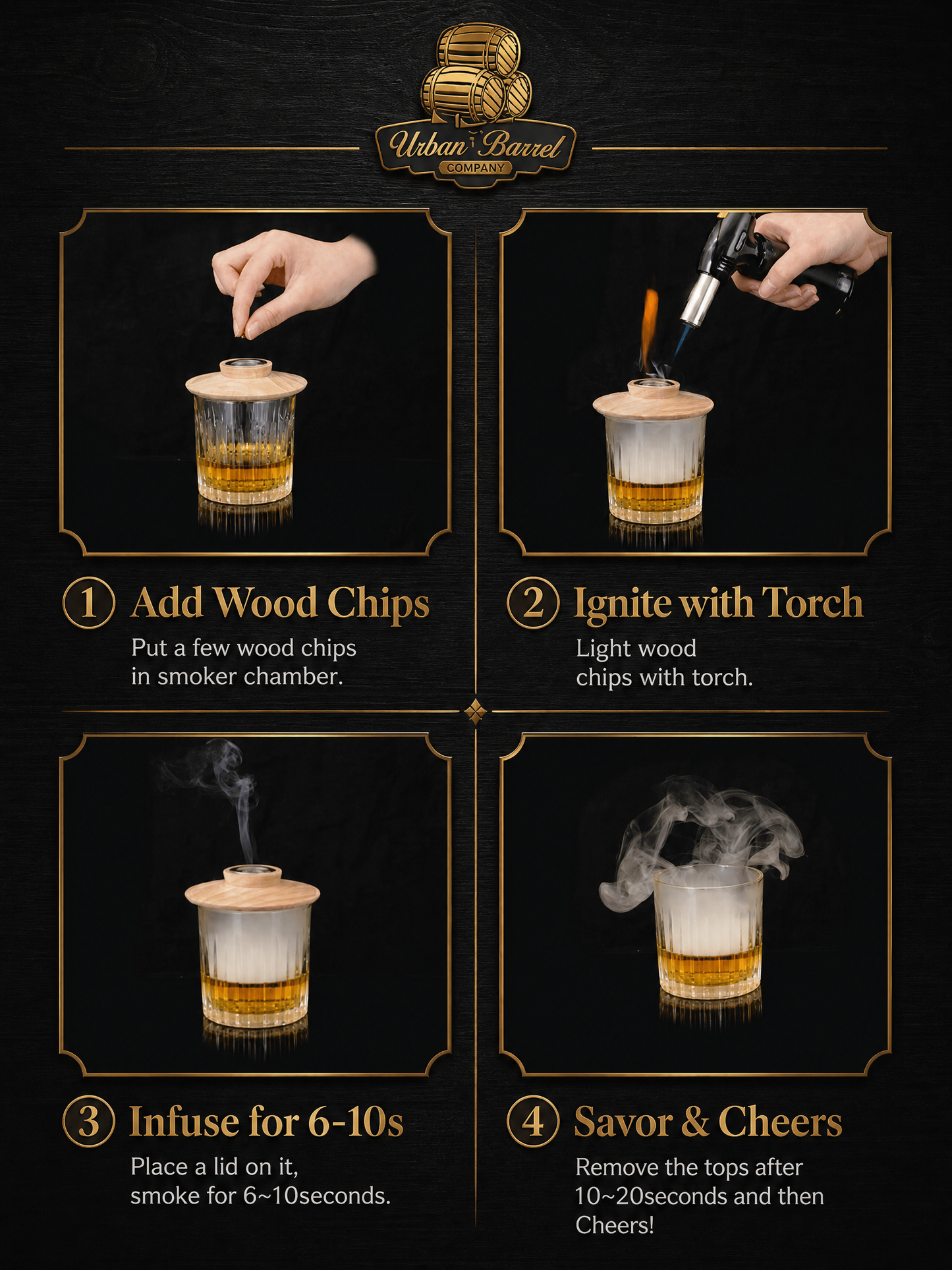 Whiskey & Cocktail Smoker Kit